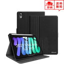 即納 iPad mini 6 アイパッド ミニ 第6世代 2021 対応 テック タブレットケース 手帳型 黒-2 レザー オートスリープ/ウェイク ペンホルダ...