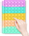 プッシュポップ スクイーズ 知育 おもちゃ ストレス発散 popits カラフル ノート 勉強 学校 リングノート 子供 大人 ゲーム プレゼント ギフト ポイ...
