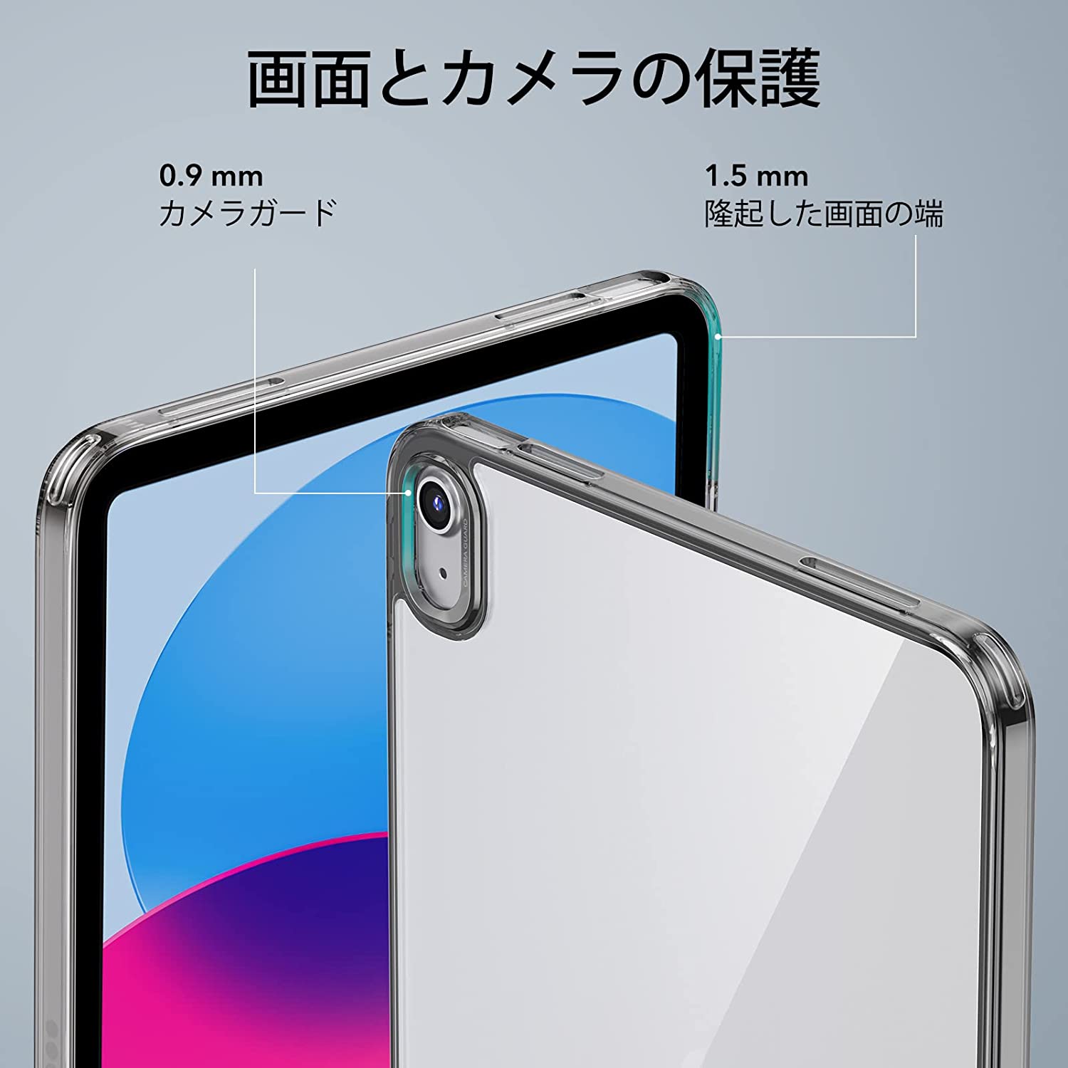 即納 iPad 10.9インチ 第10世代 2022 A2696/A2757/A2777 ケース カバー クリアブラック 背面ケース 硬質アクリル 薄型軽量 黄変しない ポイント消化 送料無料