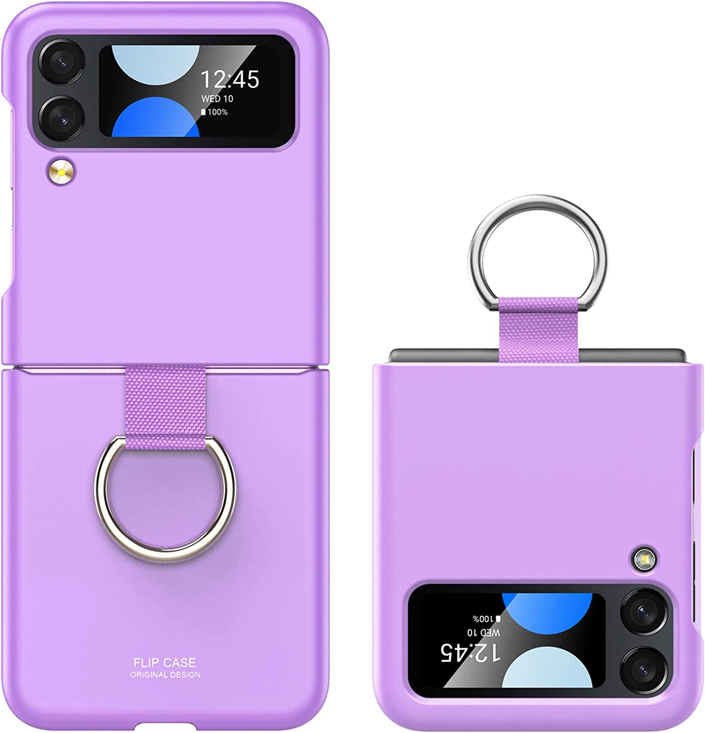 即納 Galaxy ギャラクシー Z Flip4 SC-54C SCG17 対応 2022 フリップ4 Samsung Purple 熱可塑性ポリウレタン ケース カバー 落下防止 送料無料 ポイント消化