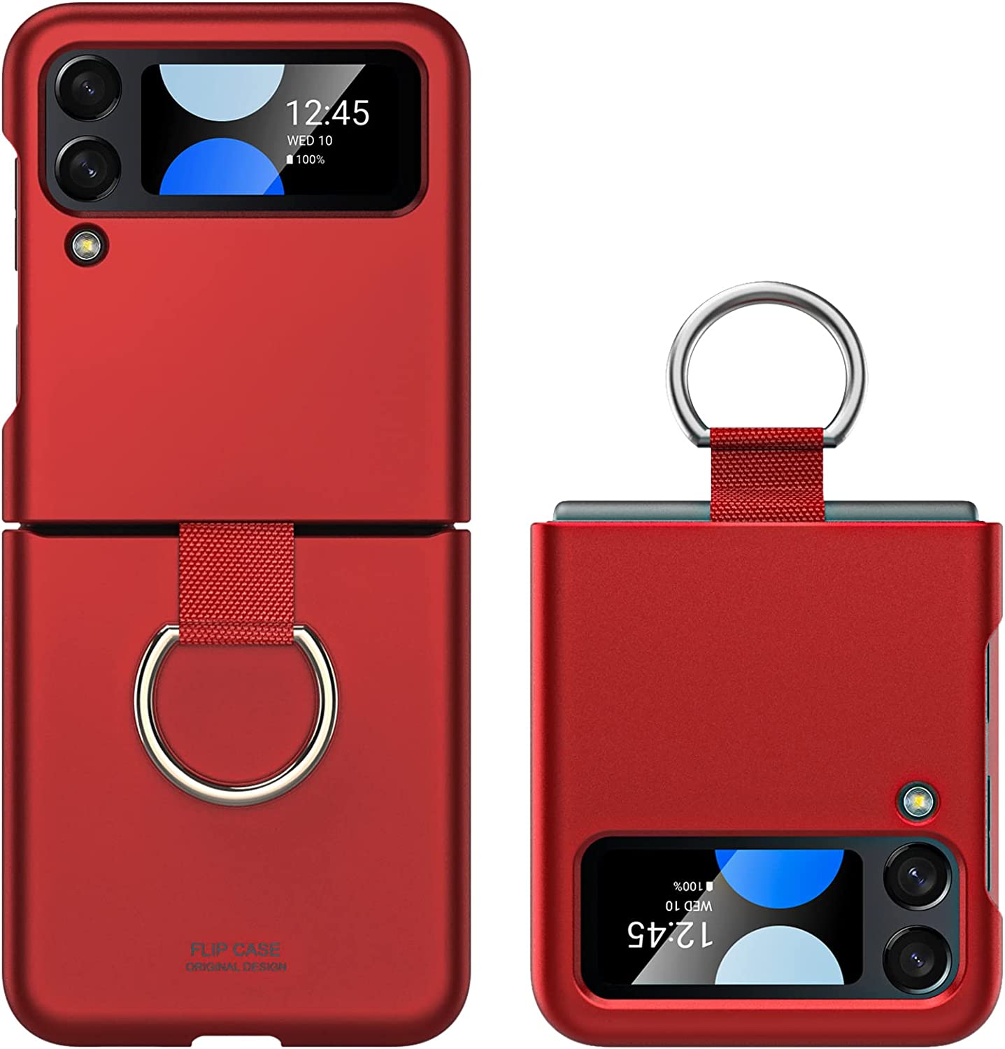 即納 Galaxy ギャラクシー Z Flip4 SC-54C SCG17 対応 2022 フリップ4 Samsung Red 熱可塑性ポリウレタン ケース カバー 落下防止 送料無料 ポイント消化