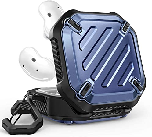 Galaxy ギャラクシー バッズ ケース 耐衝撃 落下防止 収納ケース ブルー プラスチック Buds2 Pro/Buds2/Buds Pro/Buds Li...