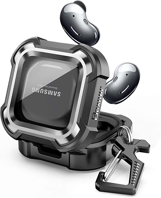 Galaxy ギャラクシー バッズ ケース 耐衝撃 落下防止 収納ケース ブラック ポリカーボネート Buds2 Pro/Buds2/Buds Pro/Buds...