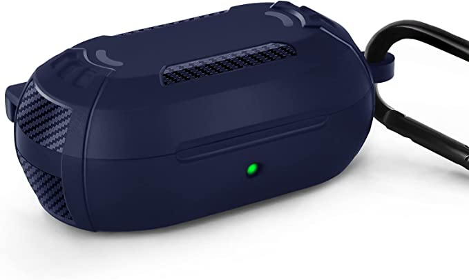 Galaxy ギャラクシー バッズ ケース 耐衝撃 落下防止 収納ケース ミッドナイトブルー プラスチック Buds2 Pro/Buds2/Buds Pro/B...