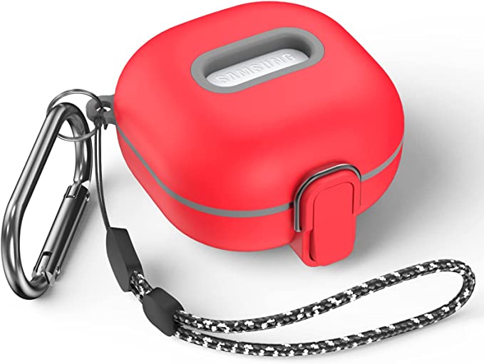 Galaxy ギャラクシー バッズ ケース 耐衝撃 落下防止 収納ケース レッド プラスチック Buds2 Pro/Buds2/Buds Pro/Buds Li...