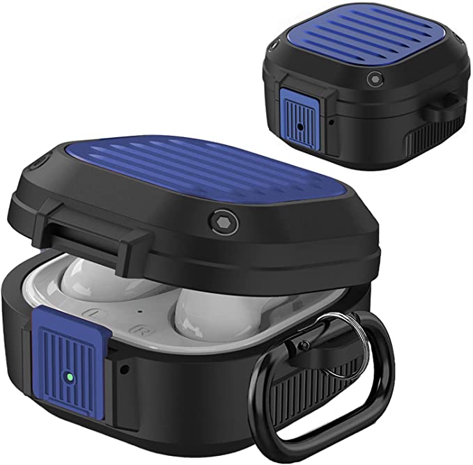 Galaxy ギャラクシー バッズ ケース 耐衝撃 落下防止 収納ケース ブルー プラスチック Buds2 Pro/Buds2/Buds Pro/Buds Li...