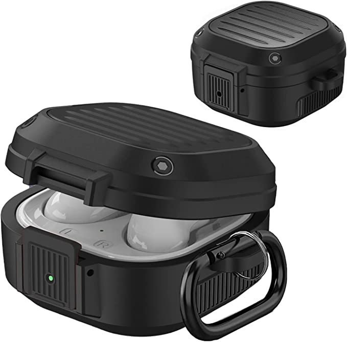 Galaxy ギャラクシー バッズ ケース 耐衝撃 落下防止 収納ケース ブラック プラスチック Buds2 Pro/Buds2/Buds Pro/Buds L...