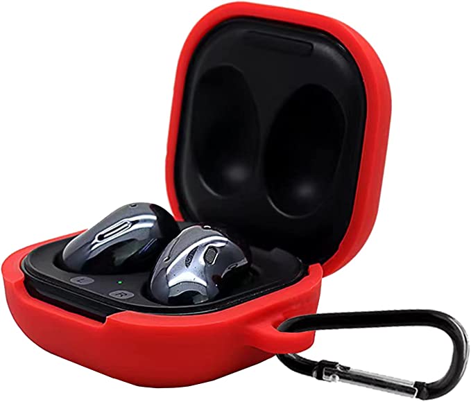 Galaxy ギャラクシー バッズ ケース 耐衝撃 落下防止 収納ケース レッド シリコン Buds2 Pro/Buds2/Buds Pro/Buds Live...
