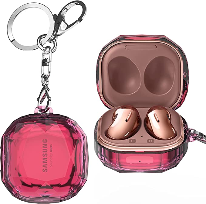 Galaxy ギャラクシー バッズ ケース 耐衝撃 落下防止 収納ケース ピンク ポリカーボネート Buds2 Pro/Buds2/Buds Pro/Buds ...