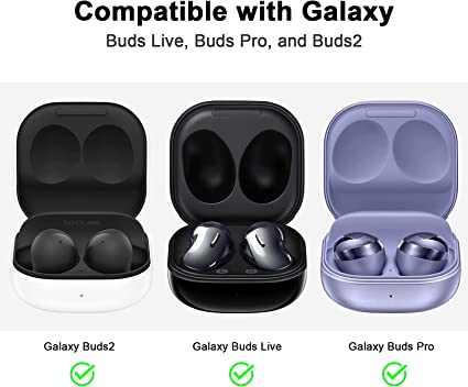 Galaxy ギャラクシー バッズ ケース 耐衝撃 落下防止 収納ケース ブラック シリコ...