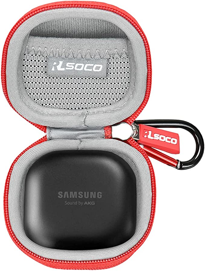 Galaxy ギャラクシー バッズ ケース 耐衝撃 落下防止 収納ケース レッド EVA Buds2 Pro/Buds2/Buds Pro/Buds Live ...