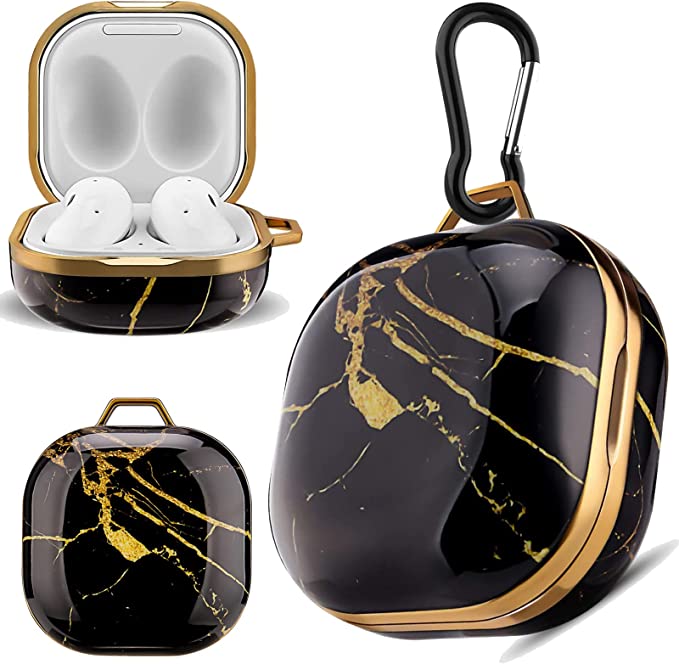 Galaxy ギャラクシー バッズ ケース 耐衝撃 落下防止 収納ケース ブラック メタル Buds2 Pro/Buds2/Buds Pro/Buds Live...