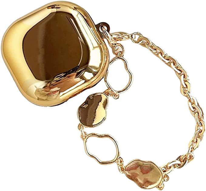 Galaxy ギャラクシー バッズ ケース 耐衝撃 落下防止 収納ケース ゴールド Buds2 Pro/Buds2/Buds Pro/Buds Live 対応 ...