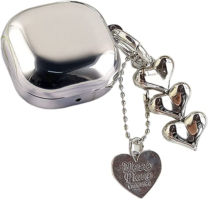 Galaxy ギャラクシー バッズ ケース 耐衝撃 落下防止 収納ケース シルバー Buds2 Pro/Buds2/Buds Pro/Buds Live 対応 ...