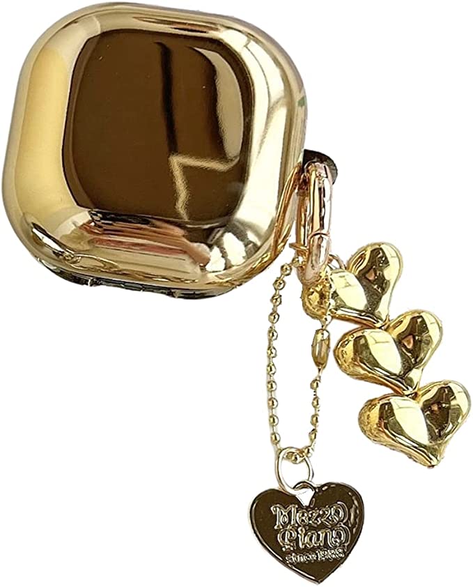 Galaxy ギャラクシー バッズ ケース 耐衝撃 落下防止 収納ケース ゴールド Buds2 Pro/Buds2/Buds Pro/Buds Live 対応 ...