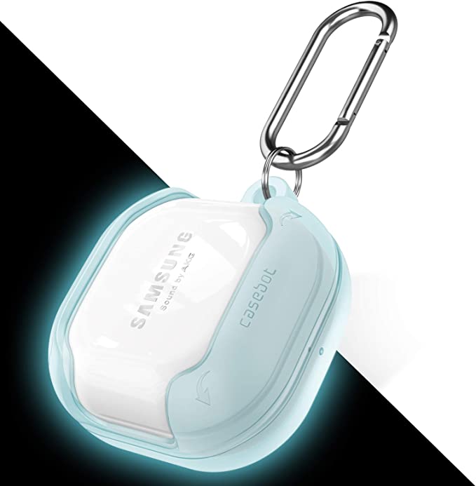 Galaxy ギャラクシー バッズ ケース 耐衝撃 落下防止 収納ケース ブルー シリコン Buds2 Pro/Buds2/Buds Pro/Buds Live...