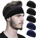 即納 ヘアバンド ターバン 5色セット ポリエステル ヘッドバンド カジュアル 通気性 洗顔 ワークアウト ヨガ スポーツ メンズ レディース 送料無料