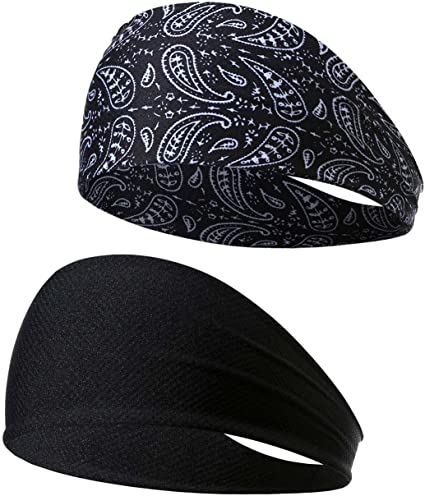 即納 ヘアバンド ターバン 2色セット ポリエステル ヘッドバンド カジュアル 通気性 洗顔 ワークアウト ヨガ スポーツ メンズ レディース 送料無料