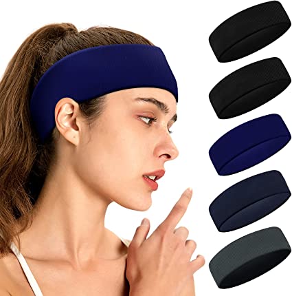 即納 ヘアバンド ターバン 5色セット ポリエステル ヘッドバンド カジュアル 通気性 洗顔 ワークアウト ヨガ スポーツ メンズ レディース 送料無料