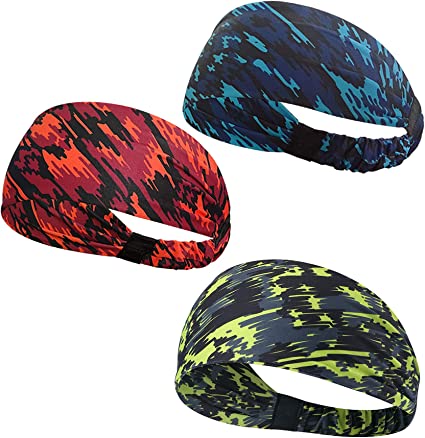 即納 ヘアバンド ターバン 3色セット ナイロン ヘッドバンド カジュアル 通気性 洗顔 ワークアウト ヨガ スポーツ メンズ レディース 送料無料