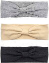 即納 ヘアバンド ターバン 3色セット シンプル 無地 ヘアアクセサリー ヘッドバンド 通気性 ヨガ スポーツ レディース
