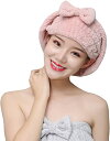 即納 ヘアタオル ヘアバンド ターバン ピンク リボン ふわふわ もこもこ ヘアアクセサリー ヘッドバンド 通気性 ヨガ スポーツ レディース