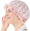 即納 目覚めたらうるツヤ髪 ナイトキャップ シルク ピンク 天然 ヘアキャップ シルクキャップ 保湿 ロングヘア 美髪 枝毛防止 寝癖防止 就寝用