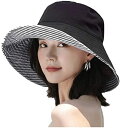 即納 紫外線対策 UVカット バケハ 2way リバーシブル 小顔効果 日よけ防止 日焼け防止 ブラック つば広 軽量 レディース 送料無料