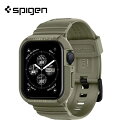 Spigen シュピゲン ラギッド 一体型 頑丈 耐衝撃 傷つき防止 保護 ケース カバー スポーツ AppleWatch アップルウォッチ 44/45mm ラギッドアーマープロ/ヴィンテージカーキ 送料無料