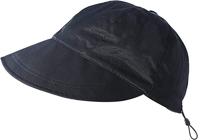即納 紫外線対策 UVカット 帽子 シンプル 調節可能 小顔効果 日よけ防止 日焼け防止 ブラック つば広 軽量 レディース 送料無料