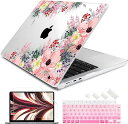 マックブック エアー 15 インチ 2023 A2941 M2 チップ ケース カバー ピンクフラワー Apple アップル MacBook Air ハードケー...