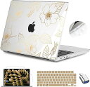 マックブック エアー 15 インチ 2023 A2941 M2 チップ ケース カバー ゴールドフラワー Apple アップル MacBook Air ハードケ...