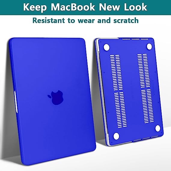 マックブック エアー 15 インチ 2023 A2941 M2 チップ ケース カバー マットダークブルー Apple アップル MacBook Air ハードケース 衝撃吸収 送料無料