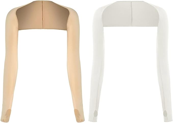 即納 冷感 アームカバー 熱中症対策 UVカット ひんやり クール 冷却 ベージュ/ホワイト 2枚セット 吸汗速乾 アウトドア 運動 日焼け対策 暑さ対策 紫外...