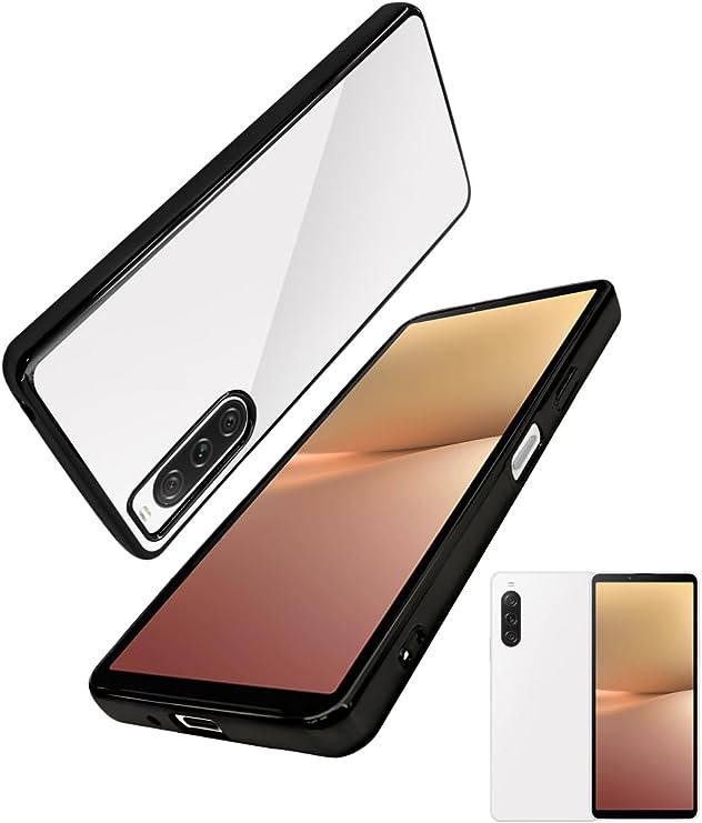 樂天商城 - 即納 ソニー エクスペリア スマホケース クリア ブラック SONY Xperia 10 V SO-52D/SOG11 2023 耐衝撃 カバー 送料無料