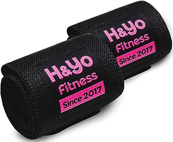 即納 リストラップ 筋トレ 補助 手首固定 ジム ブラック/ピンク 筋トレグッズ エイトトレーニング 手首サポーター 握力補助 グローブ トレニンーグ用 ケガ予...