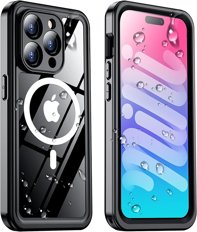 iPhone Magsafe マグセーフ 対応 IP68 防水認定 カメラレンズ保護 内蔵スクリーン