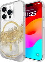 iPhone15シリーズ グリッター 半透明 カメラレンズ保護 スリム フィット 12FT 落下防止 擦り傷防止 シリコン カバー ゴールドカラット マーブル ...
