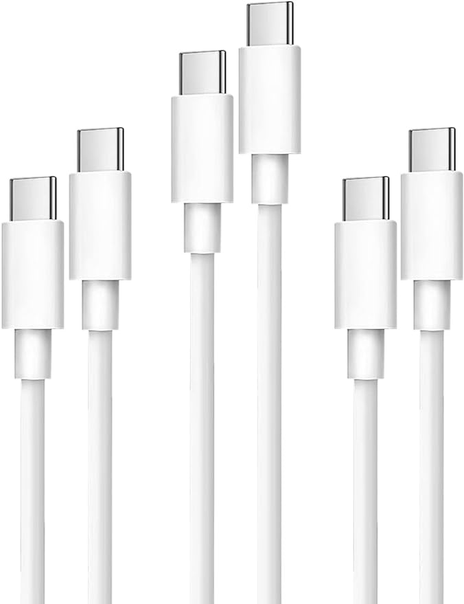 即納 iPhone15 充電ケーブル タイプC USB-C & USB-C ケーブル 全5種 / 3本 ホワイト 急速充電 データ転送 iPhone / MacBook / iPad /Google Pixel / Galaxy 対応