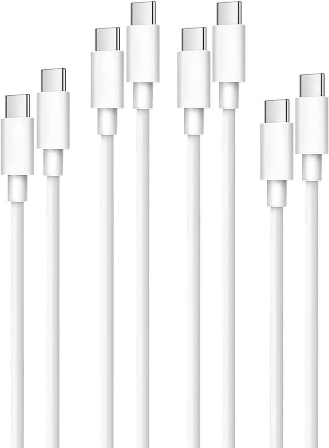 即納 iPhone15 充電ケーブル タイプC USB-C & USB-C ケーブル 全2種 / 4本 ホワイト 急速充電 データ転送 iPhone / MacBook / iPad /Google Pixel / Galaxy 対応