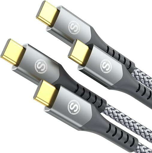 即納 iPhone15 充電ケーブル タイプC USB-C & USB-C ケーブル 全3種 / 2本 グレー 急速充電 データ転送 iPhone / MacBook / iPad /Google Pixel / Galaxy 対応 即納 iPhone15 充電ケーブル タイプC USB-C & USB-C ケーブル 全3種 / 2本 グレー 急速充電 データ転送 iPhone / MacBook / iPad /Google Pixel / Galaxy 対応