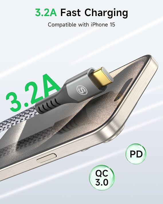 即納 iPhone15 充電ケーブル タイプC USB-C & USB-C ケーブル 全3種 / 2本 グレー 急速充電 データ転送 iPhone / MacBook / iPad /Google Pixel / Galaxy 対応