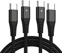 即納 iPhone15 充電ケーブル タイプC USB-C & USB-C ケーブル 全2種 / 2本 ブラック 急速充電 データ転送 iPhone / Mac...
