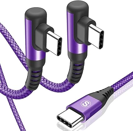 即納 iPhone15 充電ケーブル タイプC USB-C & USB-C ケーブル 2m / 2本 パープル 急速充電 データ転送 iPhone / MacBook / iPad /Google Pixel / Galaxy 対応