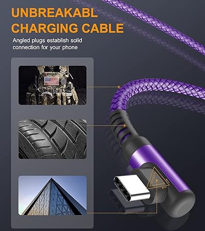 即納 iPhone15 充電ケーブル タイプC USB-C & USB-C ケーブル 2m / 2本 パープル 急速充電 データ転送 iPhone / MacBook / iPad /Google Pixel / Galaxy 対応