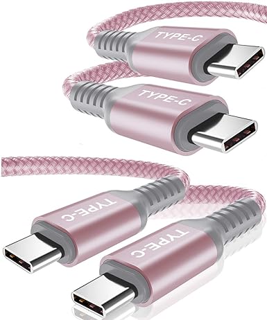 iPhone15 充電ケーブル タイプC USB-C & USB-C ケーブル 全3種 /2本 ピンク 急速充電 データ転送 iPhone / MacBook / iPad /Google Pixel / Galaxy 対応 iPhone15 充電ケーブル タイプC USB-C & USB-C ケーブル 全3種 /2本 ピンク 急速充電 データ転送 iPhone / MacBook / iPad /Google Pixel / Galaxy 対応