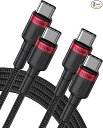 iPhone15 充電ケーブル タイプC USB-C & USB-C ケーブル 2m /2本 ブラック 急速充電 データ転送 iPhone / MacBook ...
