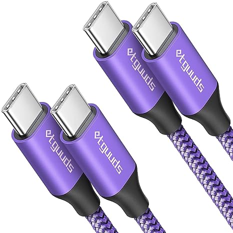 iPhone15 充電ケーブル タイプC USB-C & USB-C ケーブル 1.8m /2本 パープル 急速充電 データ転送 iPhone / MacBook / iPad /Google Pixel / Galaxy 対応 iPhone15 充電ケーブル タイプC USB-C & USB-C ケーブル 1.8m /2本 パープル 急速充電 データ転送 iPhone / MacBook / iPad /Google Pixel / Galaxy 対応