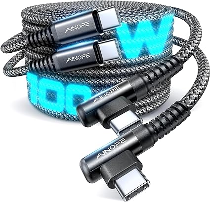 iPhone15 充電ケーブル タイプC USB-C & USB-C ケーブル 2m /2本 ブラック 急速充電 データ転送 iPhone / MacBook / iPad /Google Pixel / Galaxy 対応