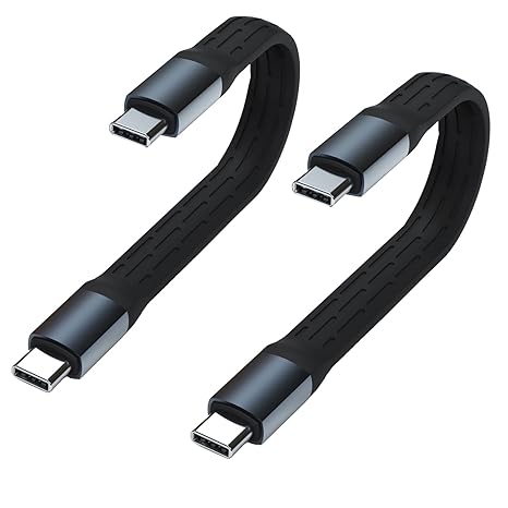 iPhone15 充電ケーブル タイプC USB-C & USB-C ケーブル 13.5cm /1本 ブラック 急速充電 データ転送 iPhone / MacBook / iPad /Google Pixel / Galaxy 対応